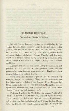 Die Alpenflora Oberschwabens