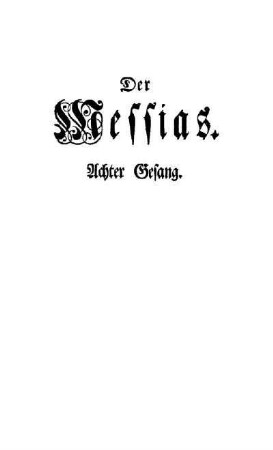 Der Messias. Achter Gesang