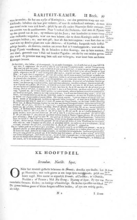 XX. Hooftdeel. Strombus. Naelde. Sipot
