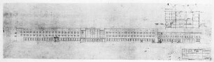 Ulm, Hbf, neues Empfangsgebäude (Grundrisse, Ansichten) (z.T. für Vortrag von Bundesbahnoberrat Conradi am 07.01.1953)
