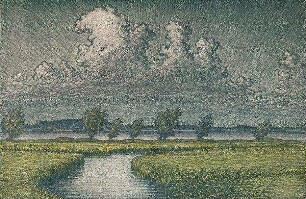 "Aue an der Heikendorfer Bucht."