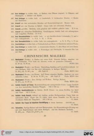 Chinesische Malerei (Nr. 257-278)