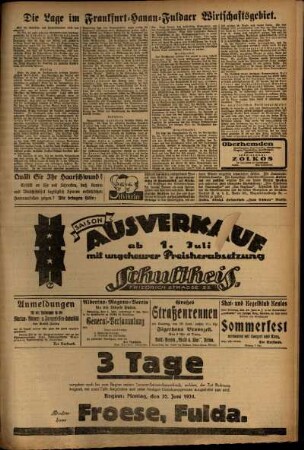 Zweite Ausgabe vom Samstag, den 28. Juni 1924.