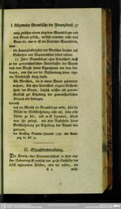 II. Staatsverwaltung