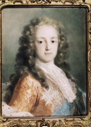 König Ludwig XV. von Frankreich als Dauphin : Rosalba Carriera (1675-1757). König Ludwig XV. von Frankreich als Dauphin (1710-1774). Pastell, Papier, 50,5 x 38,5 cm, 1720/1721. Dresden: Gemäldegalerie Alte Meister P 9