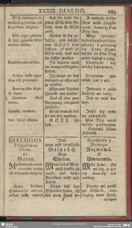 Dialogus Trigesimus Nonus. De Morte