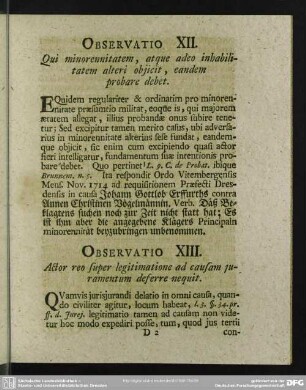 Observatio XIII. Actor reo super legitimatione ad causam iuramentum deferre nequit