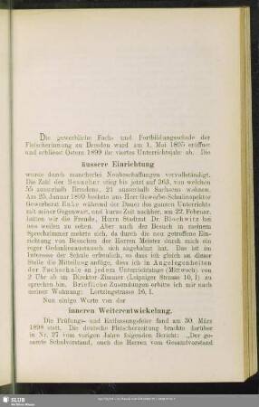 äussere Einrichtung