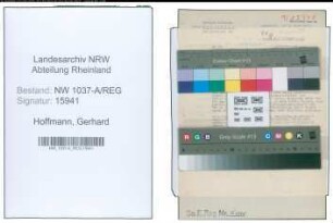 Entnazifizierung Gerhard Hoffmann , geb. 00.00.0000 (Polizist)