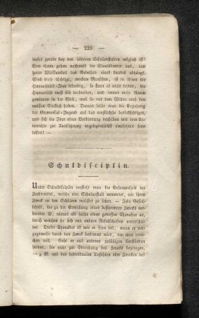 Schuldisciplin.