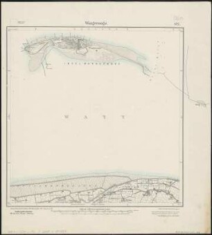Meßtischblatt 825 : Wangerooge, 1917 : Wangerooge. - Aufn. 1891, hrsg. 1892, Auflagendr. 1917. - 1:25000. - [Berlin]: Reichsamt für Landesaufnahme, 1917. - 1 Kt.