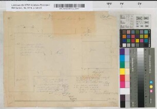 [Evangelische Kirche zu Wald]. Plan der vormaligen evang. Kirche in Wald. Lit. A. A. v. Gloeden.-Revidiert: Umpfenbach 3.11.[18]31.
