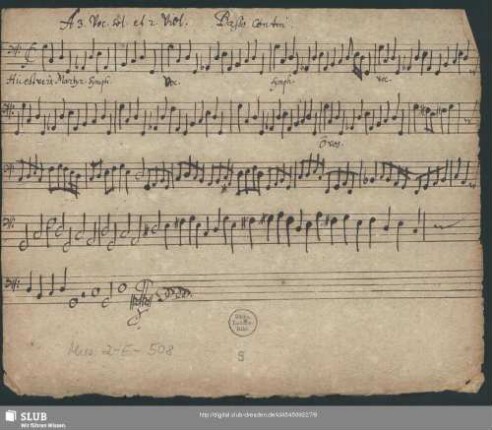 Basso Contin[uo]. [= b]