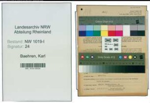 Entnazifizierung Karl Baehren , geb. 01.05.1883 ()