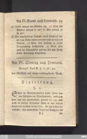 Am IV. Sonntag nach Trinitatis. Evangel. Lucä K. 6, v. 36 - 42. mit Rücksicht auf einige vorhergehende Verse.