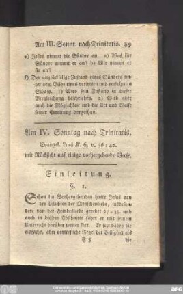 Am IV. Sonntag nach Trinitatis. Evangel. Lucä K. 6, v. 36 - 42. mit Rücksicht auf einige vorhergehende Verse.