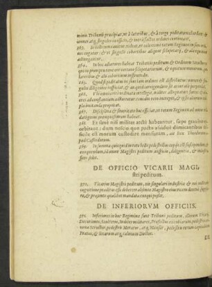 De Officio Vicarii Magistri peditum.