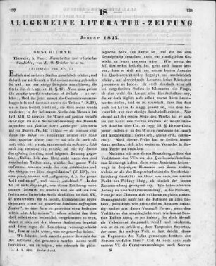 Bröcker, L. O.: Vorarbeiten zur römischen Geschichte. Tübingen: Fues 1842 (Beschluss von Nr. 17)