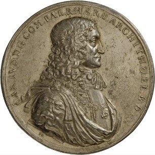 Medaille des Kurfürsten Karl Ludwig von der Pfalz auf das befestigte Mannheim und die Festung Friedrichsburg, 1676