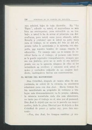 El retiro de mayordomo