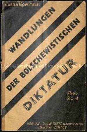 Vortrag von Raphael Abramowitsch über die Wandlungen der bolschewistischen Diktatur
