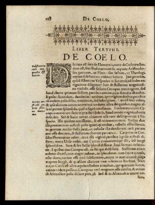 Liber Tertius. De Coelo.