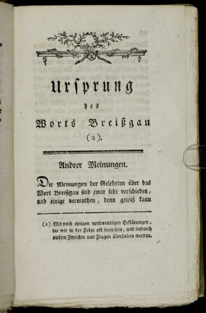 Ursprung des Worts Breißgau.