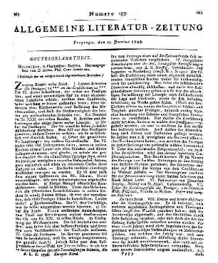 Henke, H. P. C.: Eusebia. etc. (Beschluß der im vorigen Stück abgebrochenen Recension)