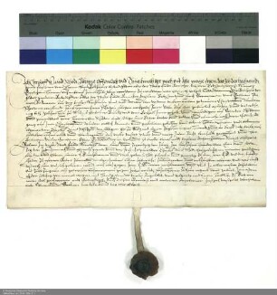 Revers Christoph David Schotts bezüglich der Belehnung mit einem Hof in Milz durch Balthasar [von Dernbach], Abt von Fulda