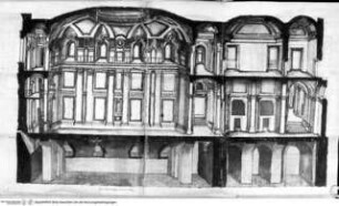 Piena relazione sulla fabbrica (Opus Architectonicum MS), Oratorio di San Filippo Neri, Längsschnitt (Anonimo B)