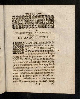 3-15, Dissertatio Inauguralis Juridica de Anno Luctus