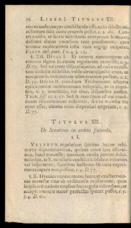 Titulus XII. De Scrutinio in ordine faciendo.