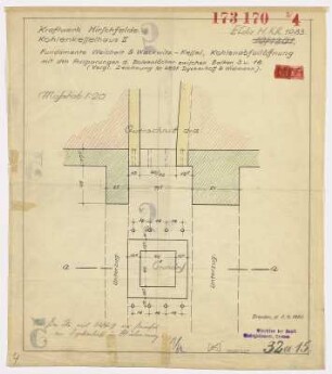 KohlenKesselhaus 2, Fundamente Weichelt & Wackwitz-Kessel, Kohlenabfallöffnung