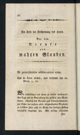 74-100, Am Feste der Erscheinung des Herrn.