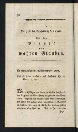 74-100, Am Feste der Erscheinung des Herrn.