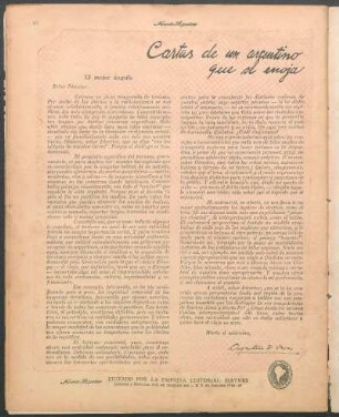 Cartas de un argentino que se enoja : El mejor ángulo