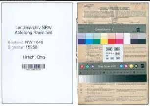 Entnazifizierung Otto Hirsch , geb. 27.09.1890 (Justizangestellter)
