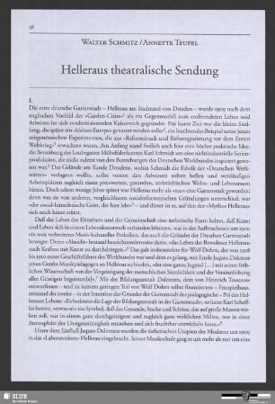 Helleraus theatralische Sendung