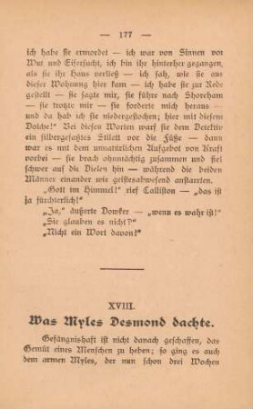 XVIII. Was Myles Desmond dachte