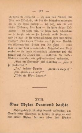 XVIII. Was Myles Desmond dachte