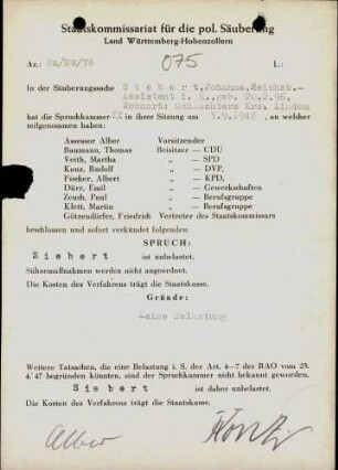 Siebert, Johanna