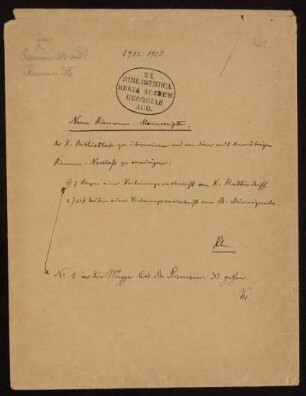 [Notiz von Felix Klein auf Br.- Umschl.]
