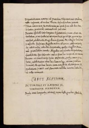 Caput Septum. De Tempore et Ratione petendorum honorum.