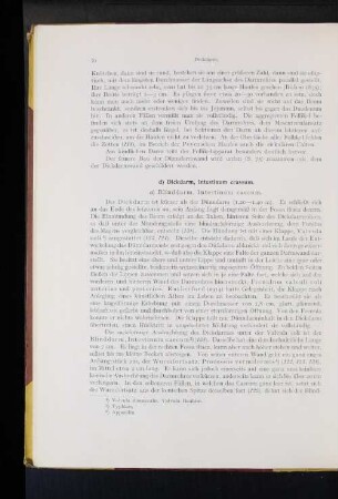 d) Dickdarm, Intestinum crassum.