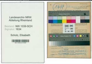 Entnazifizierung Elisabeth Scholz , geb. 24.10.1891 (Lehrerin)