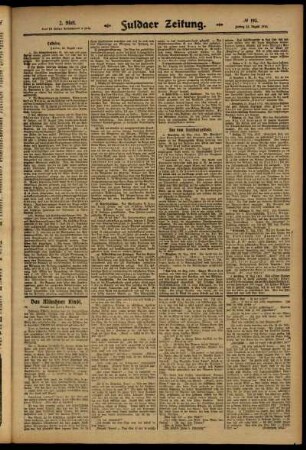 Zweite Ausgabe vom Freitag, den 22. August 1913.