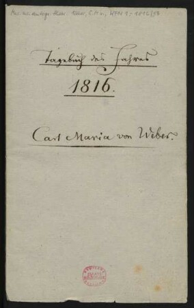 Tagebuch 1816/1817