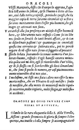 Oracoli Di Otho Trvxes, Cardinal Di Avgvsta.