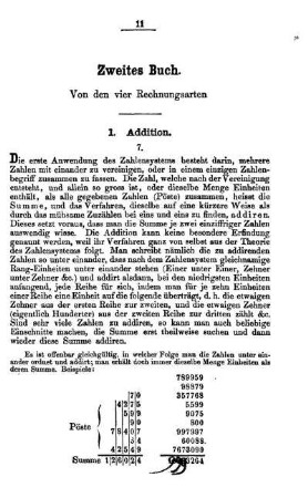 Zweites Buch. Von den vier Rechnungsarten.