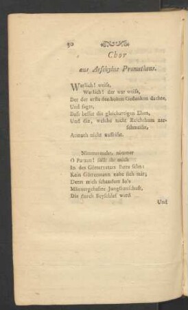 Chor aus Aeschylus Prometheus